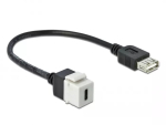 Keystone-moodul DeLOCK 86391 USB C lame must valge