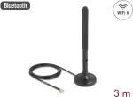 Delock 10039 WiFi 6 antenn RP-SMA pistik 3 dBi &uuml;mnisuunaline, RG-174 kaabel 3 m