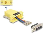DELOCK D-Sub 15 pin female to RJ12 female assembly kit, kollane