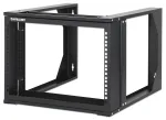 Intellinet 716178 19-tolline (48,3 cm) seinale paigaldatav avatud raamiga v&otilde;rgukapp, 6U, 2 posti, must RAL 9004