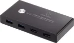 Renkforce RF-SHB-200 4 Port USB 3.0-l&uuml;liti + jaotur must (RF-4474114)