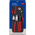 Knipex tangide komplekt power pack sisaldab 3 poleeritud plastist termovormitud osa