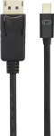 Renkforce Mini-DisplayPort / DisplayPort &uuml;henduskaabel 2,00 m kullatud pistikukontaktidega must [1x Mini-DisplayPort pistik - 1x DisplayPort pistik] (RF-4538176)