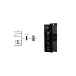 USB-jaotur EXSYS 7-pordiline 480 Mbit/s must