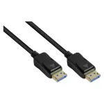 DisplayPort 2.0 kaabel, 54 Gbit/s, UHBR 13.5, 4K @240Hz / 8K @60Hz, vaskjuht, must, 0,5m, Good (DP20-005)