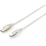 Equip - USB-kaabel - USB (M) to USB Type B (M) - USB2.0 - 5,0m - L&auml;bipaistev h&otilde;bedane (128652)