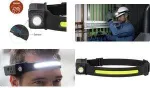 ANSMANN LED-Kopflampe HD240RS, 240 Lumen, wiederaufladbar schwarz, mit Sensor, COB- & Spot-LED, 5 Leuchtfunktionen, - 1 St&uuml;ck (1600-0765)