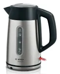 Bosch TWK4P440 elektriline veekeetja 1.7 L 2400 W Must, roostevaba teras