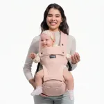 MOMCOZY Baby Carrier with Hip Seat Air Mesh - Pink