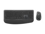 Logitech Signature Comfort Plus Combo MK880 for Business - klaviatuuri ja hiire komplekt - t&auml;issuuruses - LED-aku indikaatoriga - juhtmevaba - USB-C, Bluetooth LE - QWERTZ - saksa - grafiithall