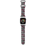 Hello Kitty HKAWMSDIEZK Silicone Strap for Apple Watch 38/40/41mm Black Bows & Stripes