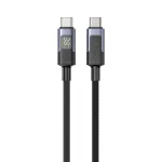 UNITEK USB-C to USB-C kaabel 60W PD 480Mbps LED-ekraaniga 3m punutud must