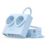 ORICO PDC25 25W 6-in-1 Desktop Power Strip with 2 AC Outlets, 2 USB-A and 2 USB-C Ports - Blue