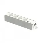 SCHNEIDER ELECTRIC UNICA SYSTEM+ MOODULSEADE 4XSCHUKO+USBA/C VALGE/HALL