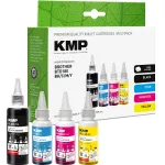 KMP PRINTTECHNIK t&auml;itekirja komplekt Brother BTD180BK/C/M/Y jaoks - must 110ml, ts&uuml;aan/magenta/kollane iga&uuml;ks 50ml (&uuml;hilduv) 1555,0005