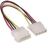 GoodConnections 5,25-tolline 4-pin Molex toitepikenduskaabel, sisemine, 20cm (5021-4VL)