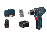 Akukruvikeeraja Bosch GSR 12V-15 Professional, 1300 p/min, must, sinine