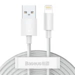 Baseus TZCALZJ-02 mobiiltelefoni kaabel, valge, 1,5 m, USB A &ndash; Lightning