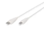 Assmann USB-&uuml;henduskaabel. t&uuml;&uuml;p A - B M/M. 1,8m. USB 2.0 &uuml;hilduv. UL. beež (AK-300102-018-E)
