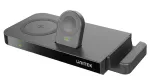 UNITEK MagMighty Combo 5 juhtmevaba laadimisalus k&otilde;rvaklappidele nutitelefonile nutikellale must USB kiirlaadimine