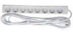 Microconnect GRU00850WDK Toitepikendusjuhe 5 m 8 vahelduvvoolupesa Siseruumidesse Valge