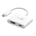 j5create JCA152 USB-C&reg; to 4K HDMI&trade; adapter toiteedastusega, must