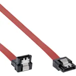 InLine SATA-kaabel 150/300/600 S-ATA &uuml;hendustele nurga all, lukustusklambritega, 90&deg;, 0,5 m