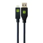 Techly ICOC MUSB312-CMAM05T USB-kaabel USB 3.2 Gen 1 (3.1 Gen 1) 0,5 m USB A USB C Must