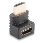 Lindy HDMI emane - HDMI isane 90&deg; paremnurkne adapter, suunaga &uuml;les