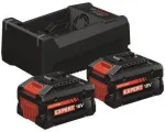 EXPERT Starter-Set 2x EXBA 18V-55 + Dual-Voltage-Charger GAL 12V/18V-80 (must, 2x liitiumioonaku 5,5 Ah, AMPShare Alliance)