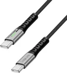 LogiLink USB-C&reg; Kabel USB 3.2 Gen2x2 USB-C&reg; Stecker 2.00 m Schwarz mit LED, 4K UHD, beidseitig verwendbarer Stecker CU0444 (CU0444)