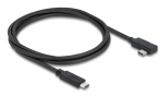 DELOCK Koaksiaalne USB4 Gen 3x2 kaabel USB-C &ndash; USB-C 40 Gbps PD 3.1 240 W vasak-/paremnurkne 1 m
