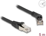 V&otilde;rgukaabel DeLOCK RJ45 Cat.6A 45&deg; nurgaga sirgele 5m must
