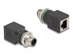 DeLOCK 60061 kaablisoo muundur M12 RJ-45 must
