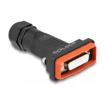 DeLOCK D-Sub HD 26 kontaktiga pistikupesa IP67 veekindel must oranž