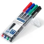 P&uuml;simarker Staedtler Lumocolor 317 WP4 Must Sinine Roheline Punane
