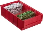 Hoiukast allit 456531, 185&times;300&times;81 mm, punane, plastist osade korraldaja