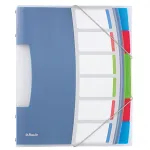 Esselte vaheleheraamat Vivida PP 6 vahelehega, sinine, mitmev&auml;rviline, pol&uuml;vin&uuml;&uuml;lkloriid (PVC), A4, 266 mm, 20 mm, 320 mm