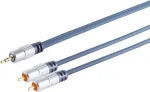 Audio kaabel ShiverPeaks 30832-MHQ &mdash; 2x RCA (stereo) to 3.5 mm jack, 1.5 m