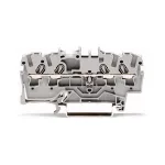 WAGO 2002-1401 L&auml;biv klemmliist, 4-juhiline, 2,5 mm&sup2;, Push-in CAGE CLAMP, 800 V, hall