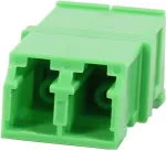 Synergy 21 S215678 LC/APC fiiberoptiline adapter sidur dupleks &uuml;herežiimiline 9/125&micro;m keraamiline PVC flanžita roheline laserkaitselukuga