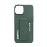 iLike Apple iPhone 15 Leather Hidden Pocket Stand Cover Green