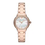 ARMANI naiste kell AR11523 Gianni T-Bar kvartskell 32mm roosakuldne roostevaba teras