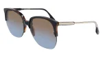 Victoria Beckham VB617S-005 Naiste &uuml;lisuured ruudukujulised p&auml;ikeseprillid, l&auml;ikiv must raam, hallid l&auml;&auml;tsed, 63/15/140 mm