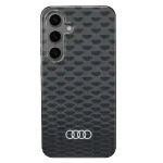 Audi IML Stitching Pattern MagSafe Case Samsung Galaxy S24 S921 Must k&otilde;va &uuml;mbris