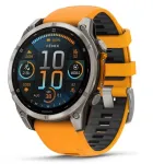Garmin fenix 8 AMOLED Sapphire 47 mm GPS-nutikell, 3,56 cm (1,4") 454 x 454 puuteekraan, Wi-Fi, titaan, Spark Orange/Graphite silikoonrihm, grafiithall
