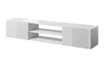 TV-kapp cama meble SLIDE 200K, 200 x 40 x 37 cm, l&auml;ikiv valge, puitlaastplaadist pealispind