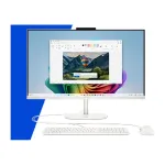 HP OmniStudio 27-cw0450ng All-in-One PC, 27 tolline FHD-ekraan, AMD Ryzen AI 5, 16GB muutm&auml;lu, 512GB SSD, Windows 11 Home, valge