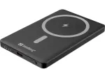 Sandberg Magnet Powerbank 5000 Saver - 5000 mAh, 20W Power Delivery, must