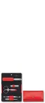 ZWILLING Twinox 97092-002-0 manik&uuml;&uuml;ri reisikomplekt, punane nahk&uuml;mbris, 5 osa